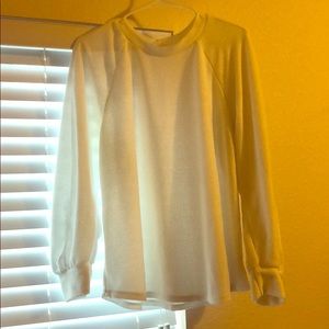 Chenille White Pullover